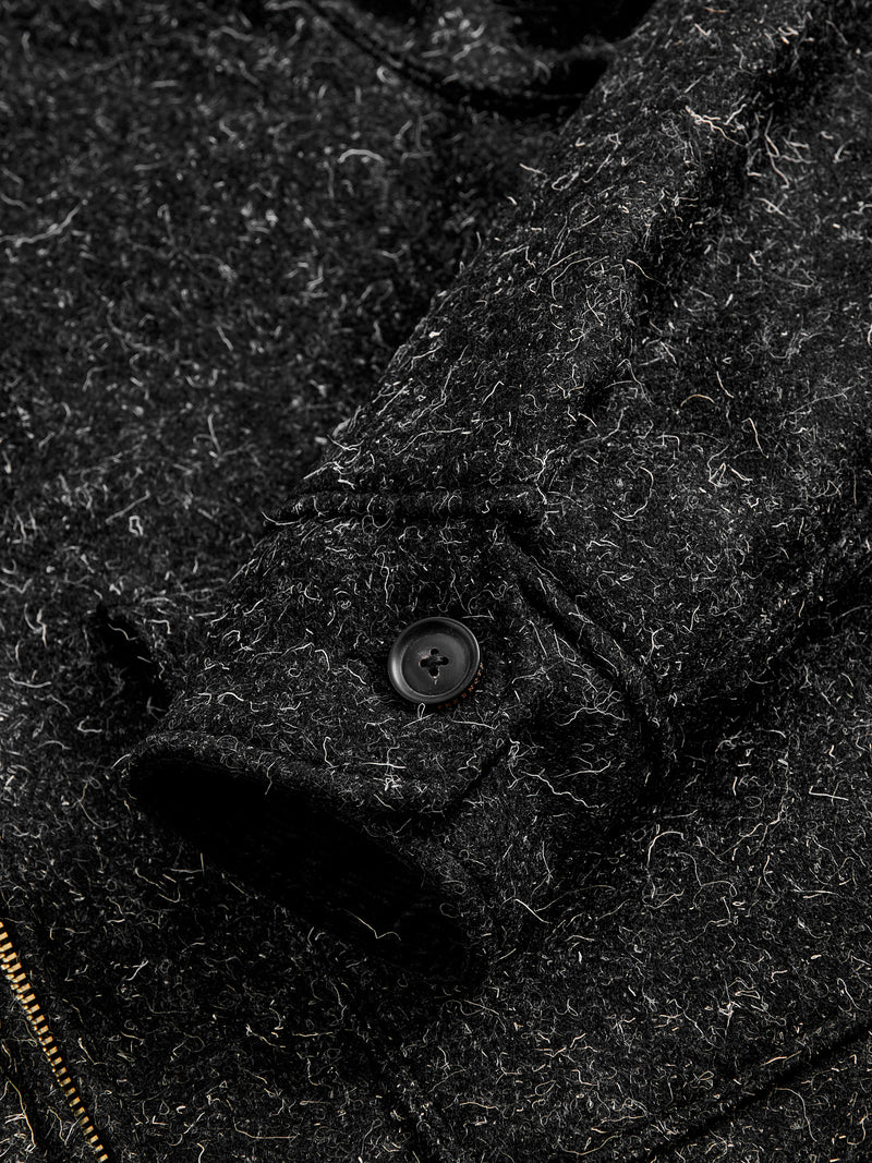 Alcorn Jacket in Black Wool