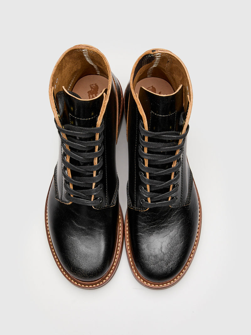 M-43 Service Shoe Boot in Black Shinki Teacore Horsebutt
