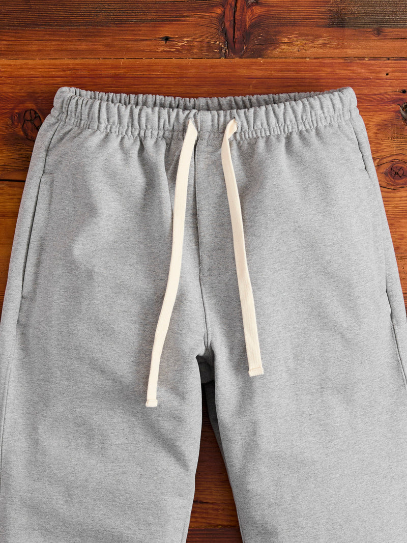 3S50 "Good Originals" Heavyweight Loopwheel Sweatpants in Heather Grey