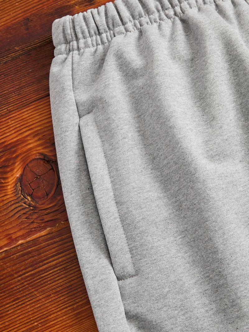 3S50 "Good Originals" Heavyweight Loopwheel Sweatpants in Heather Grey