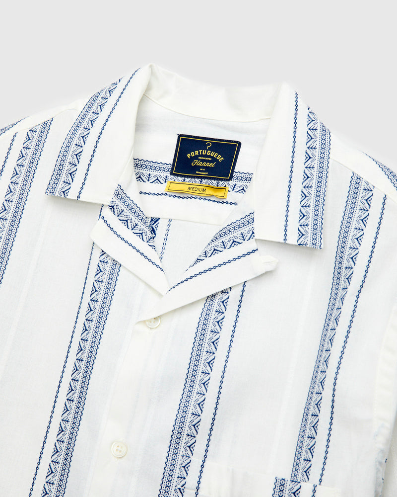 Alqueva Shirt in White Blue