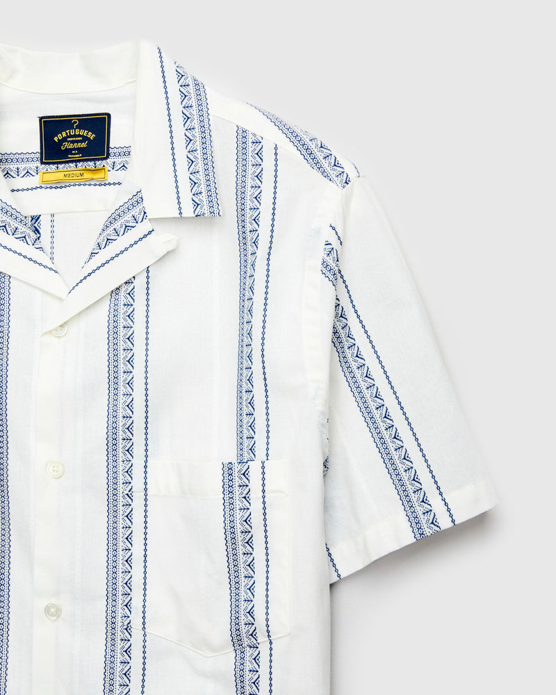 Alqueva Shirt in White Blue
