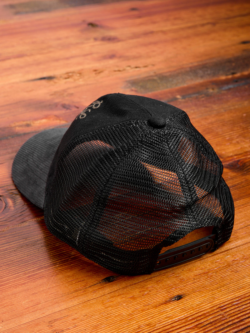 Double RL Ranch Trucker Cap in Black