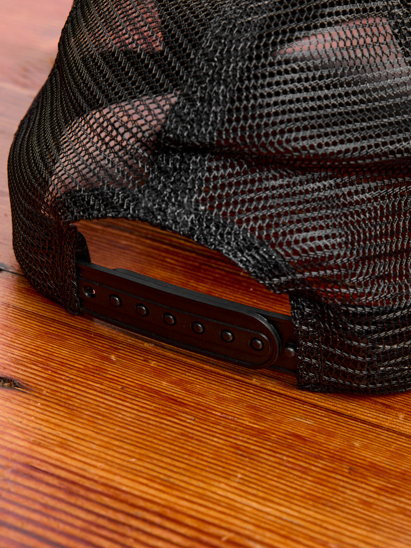 Double RL Ranch Trucker Cap in Black