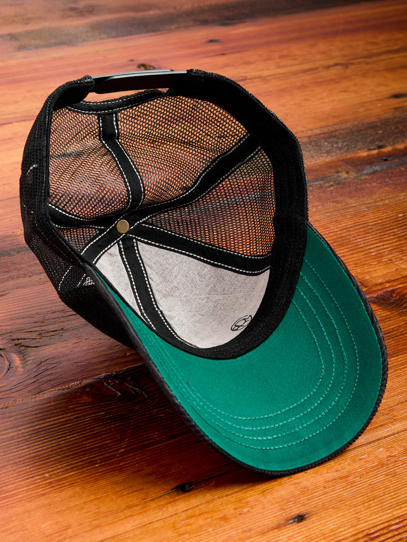 Double RL Ranch Trucker Cap in Black