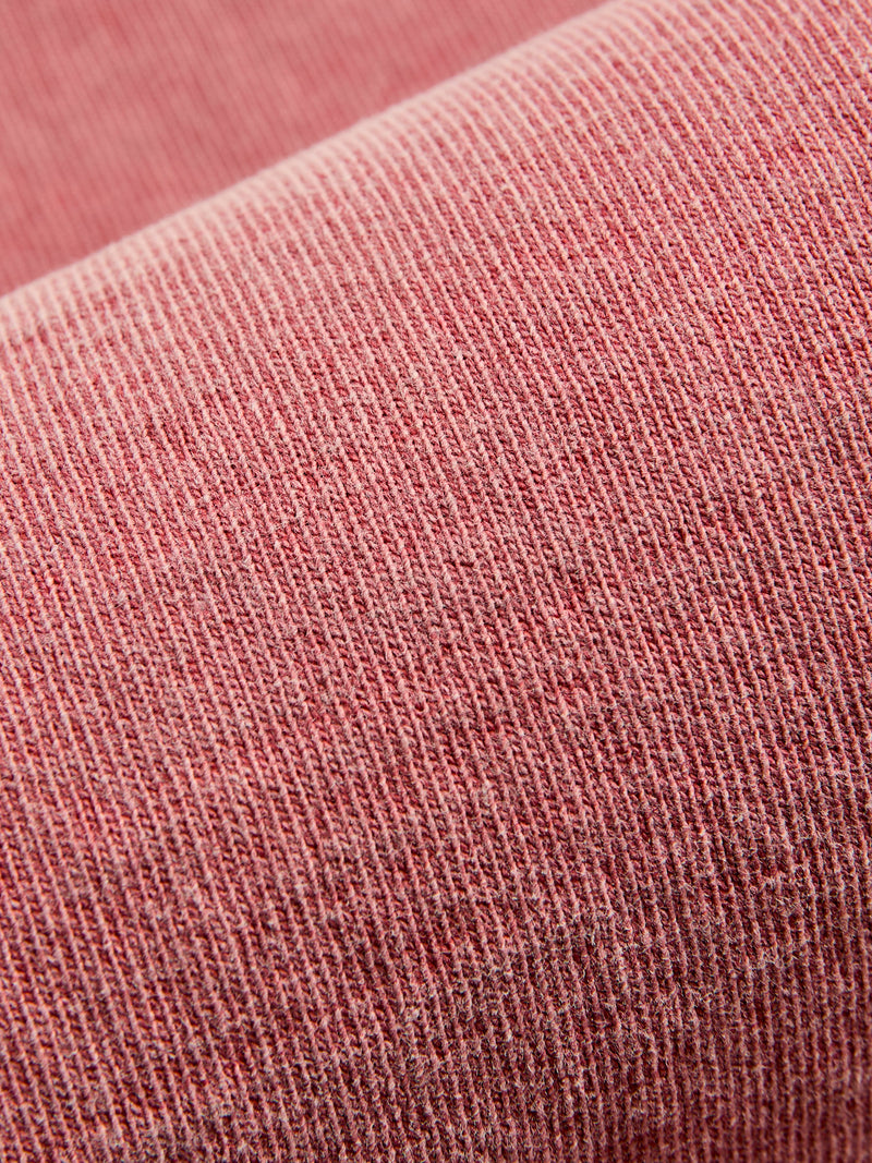 Stand Wheeler Long Sleeve Pigment-Dyed Tee in Red