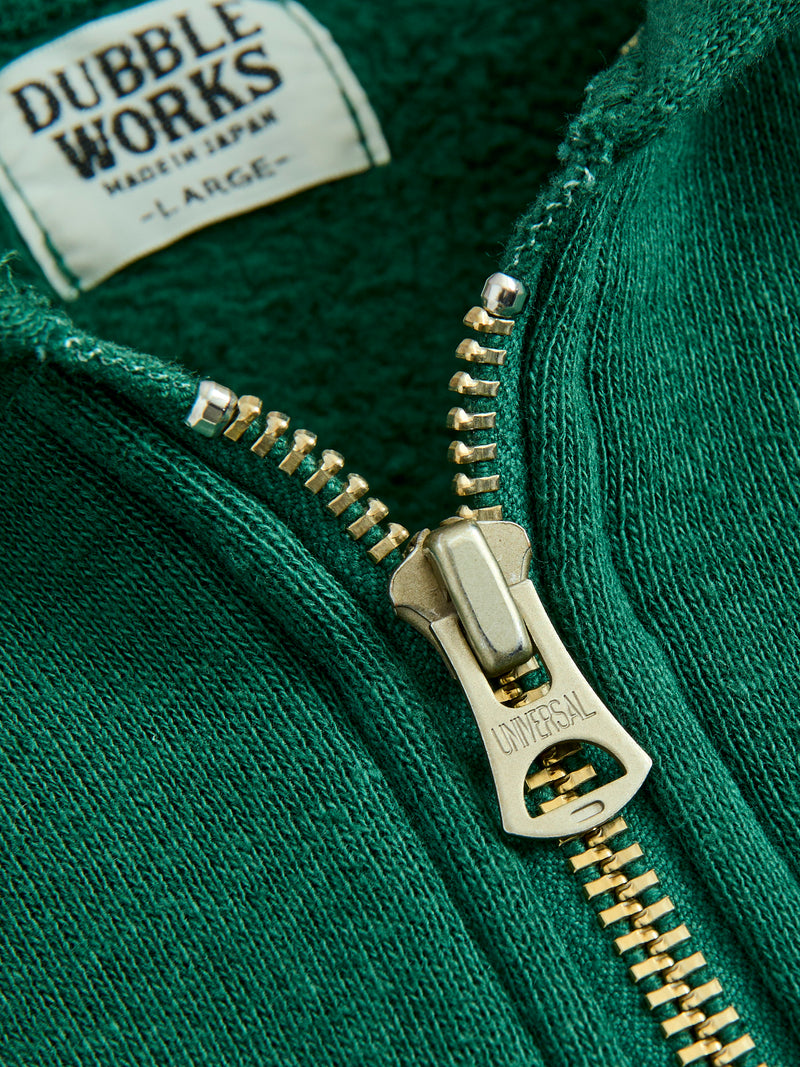 Tsuriami Loopwheel Zip Hoodie in Green