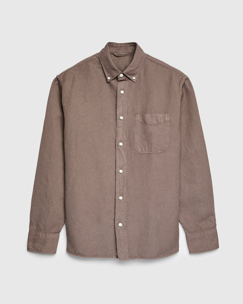 Big Oxford Shirt in Espresso Hemp