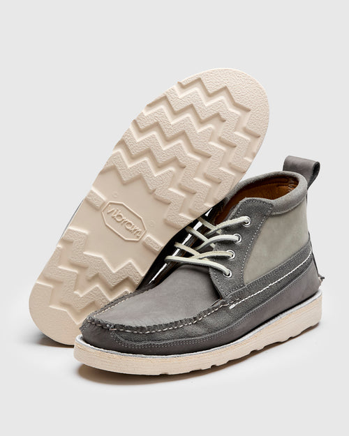 "Backyard BBQ" Scout Boot in Grey Suede Combo
