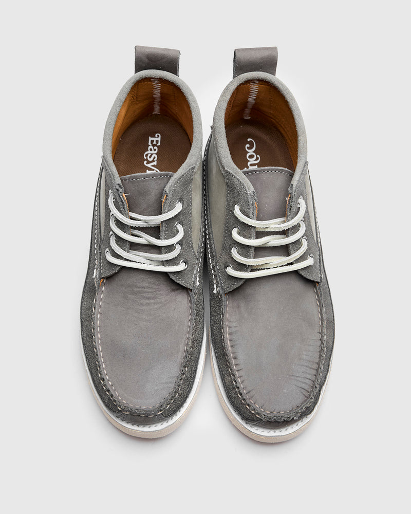 "Backyard BBQ" Scout Boot in Grey Suede Combo