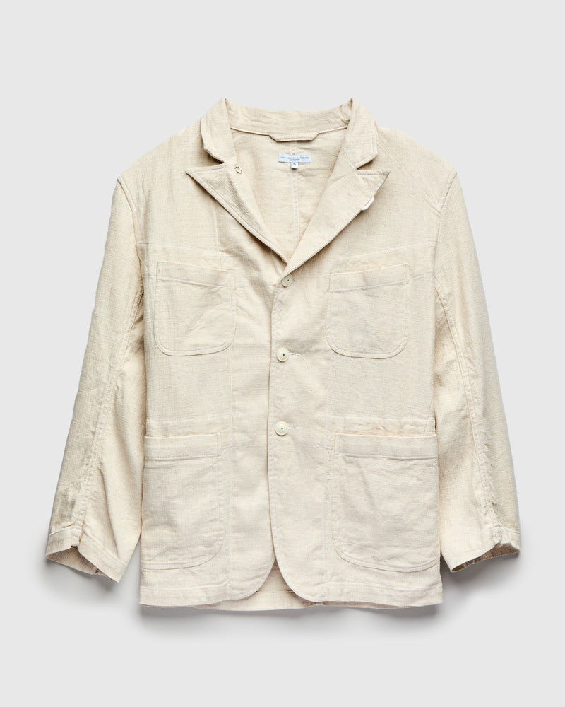 Bedford Jacket in Natural Cotton Linen Java Cloth