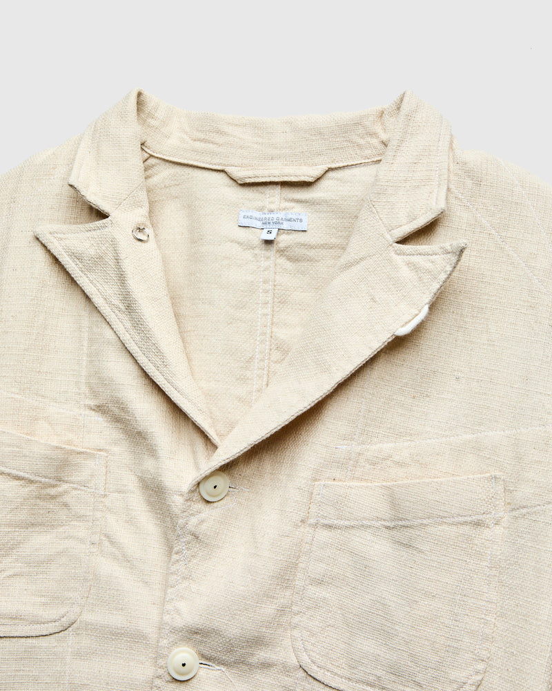 Bedford Jacket in Natural Cotton Linen Java Cloth
