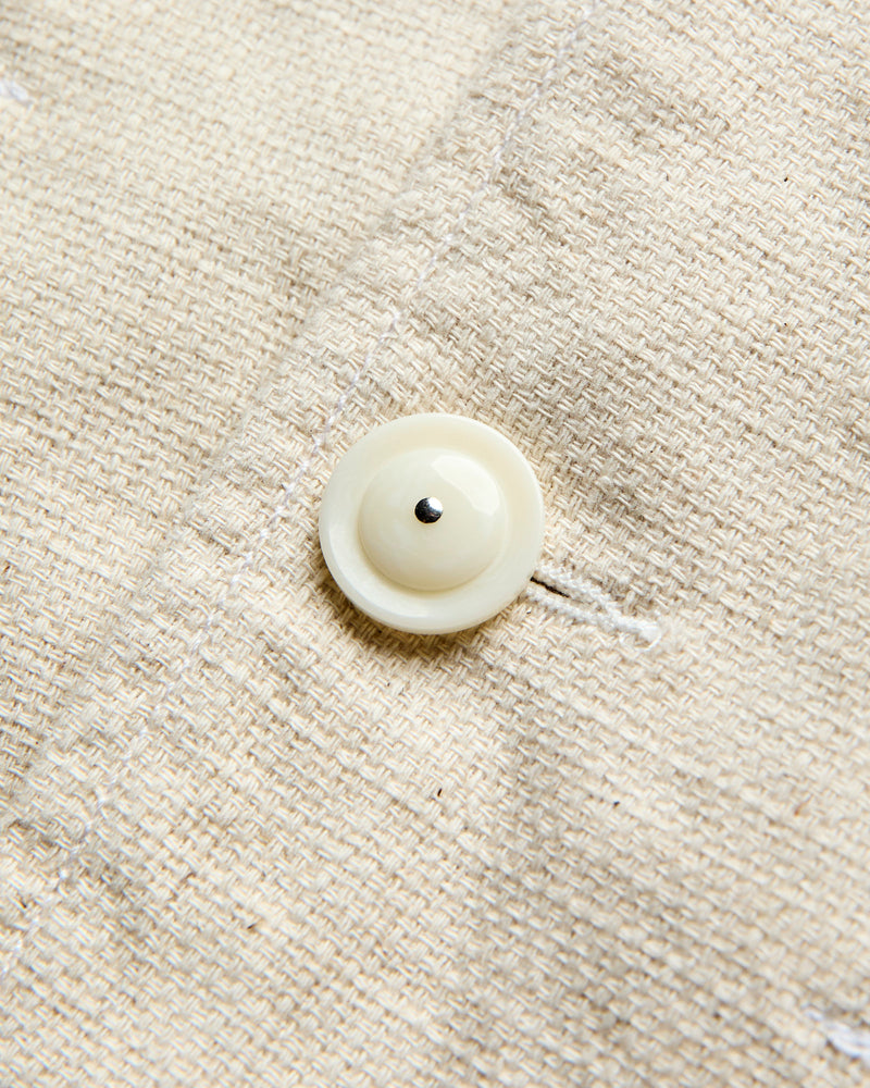 Bedford Jacket in Natural Cotton Linen Java Cloth
