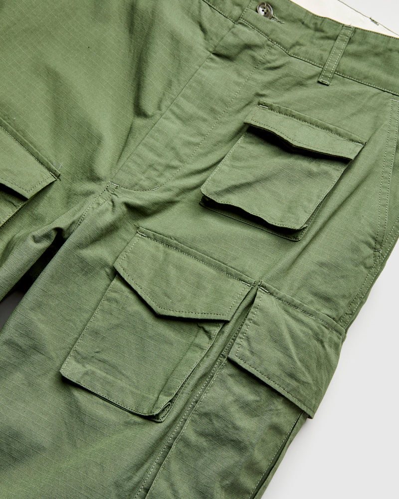 Cotton Ripstop FA Flight Cargo Pants in Olive