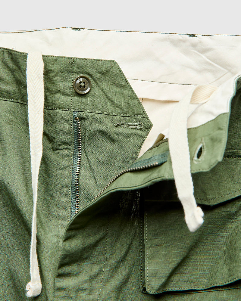 Cotton Ripstop FA Flight Cargo Pants in Olive