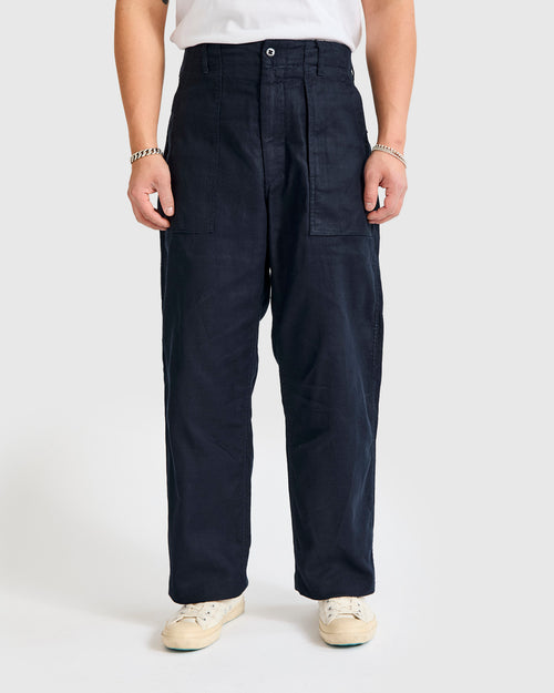 Fatigue Pants in Dark Navy Cotton Linen Java Cloth