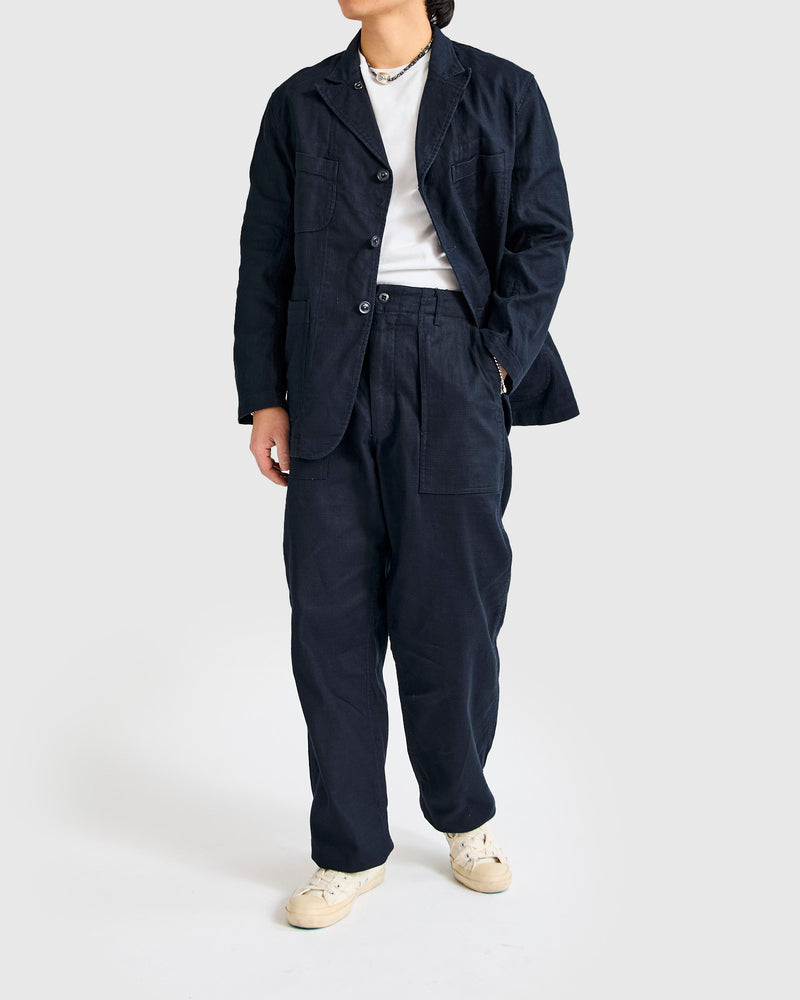 Fatigue Pants in Dark Navy Cotton Linen Java Cloth