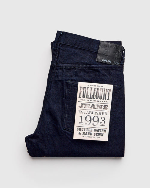 1103SRB "Super Rough" Indigo/Black 15.5oz Selvedge Denim - Clean Straight Fit