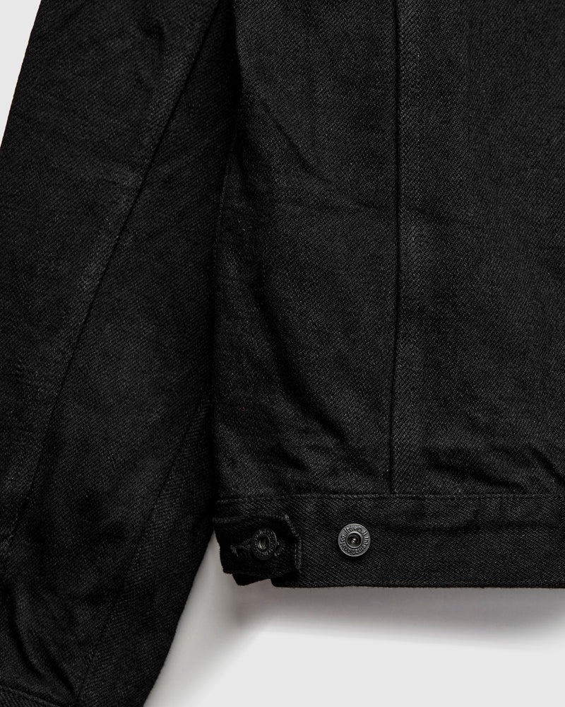 02527P-ZR-BKBK "Secret Denim" 20oz Black Selvedge Denim Jacket