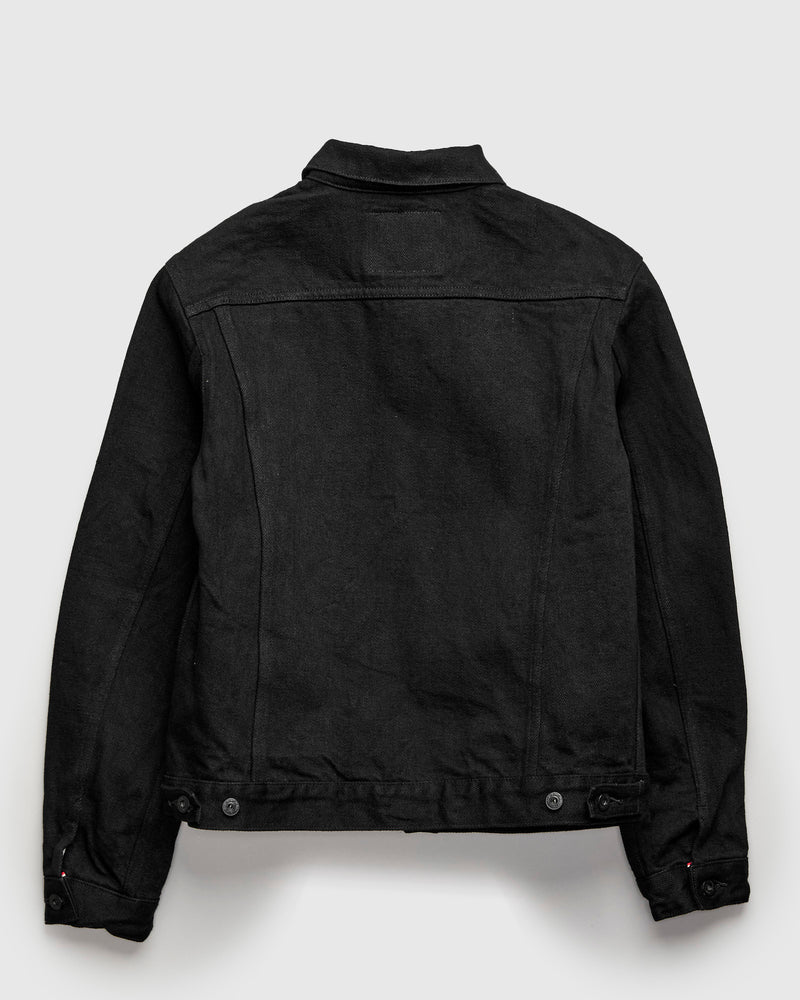 02527P-ZR-BKBK "Secret Denim" 20oz Black Selvedge Denim Jacket