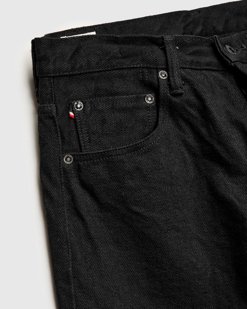 200ZR-BKBK "Secret Black" 20oz Selvedge Denim - Wide Straight Fit
