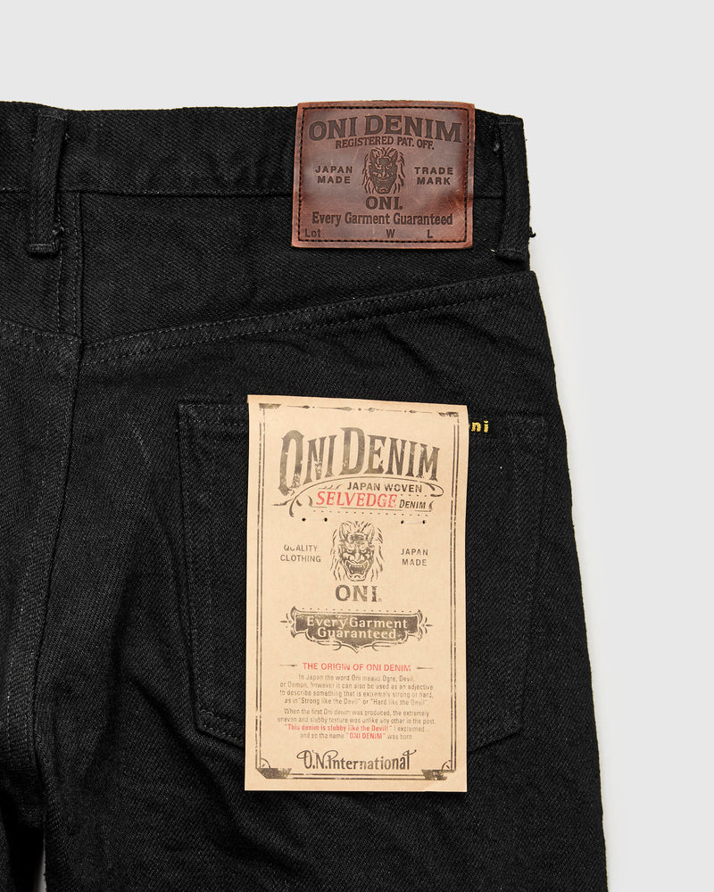 200ZR-BKBK "Secret Black" 20oz Selvedge Denim - Wide Straight Fit