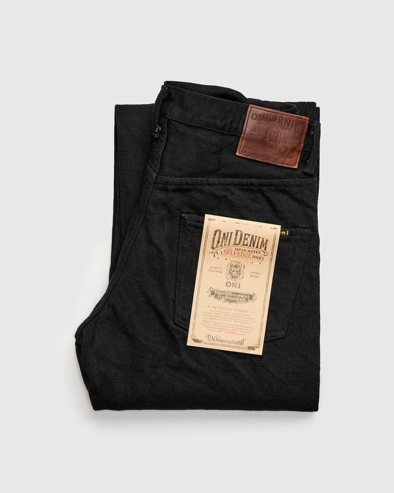 200ZR-BKBK "Secret Black" 20oz Selvedge Denim - Wide Straight Fit