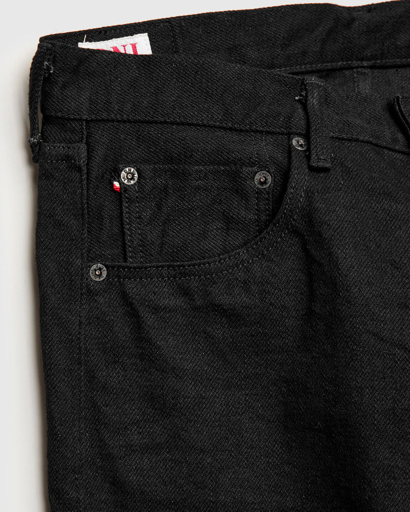 622ZR-BKBK "Secret Black" 20oz Selvedge Denim - Relaxed Tapered Fit