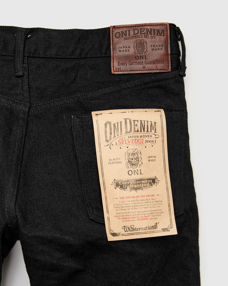 622ZR-BKBK "Secret Black" 20oz Selvedge Denim - Relaxed Tapered Fit