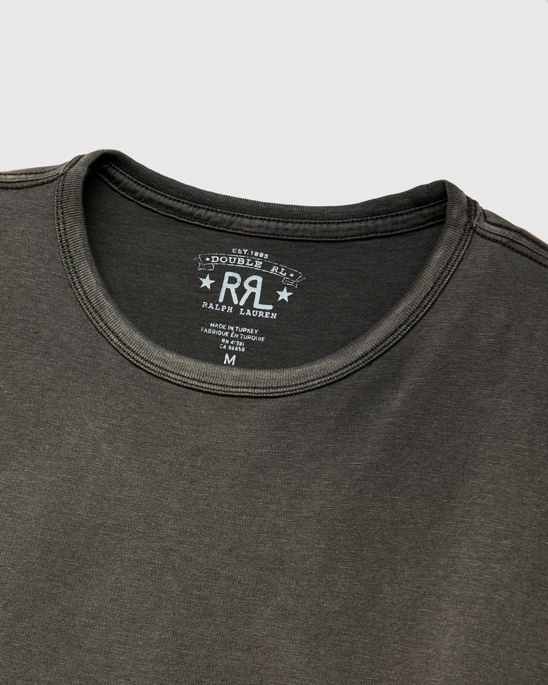 Vintage Knit T-Shirt in Squire Brown Black