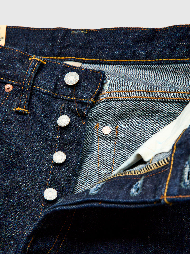 "East-West" 16oz Rinsed Selvedge Denim - Vintage 5-Pocket Full Straight Fit