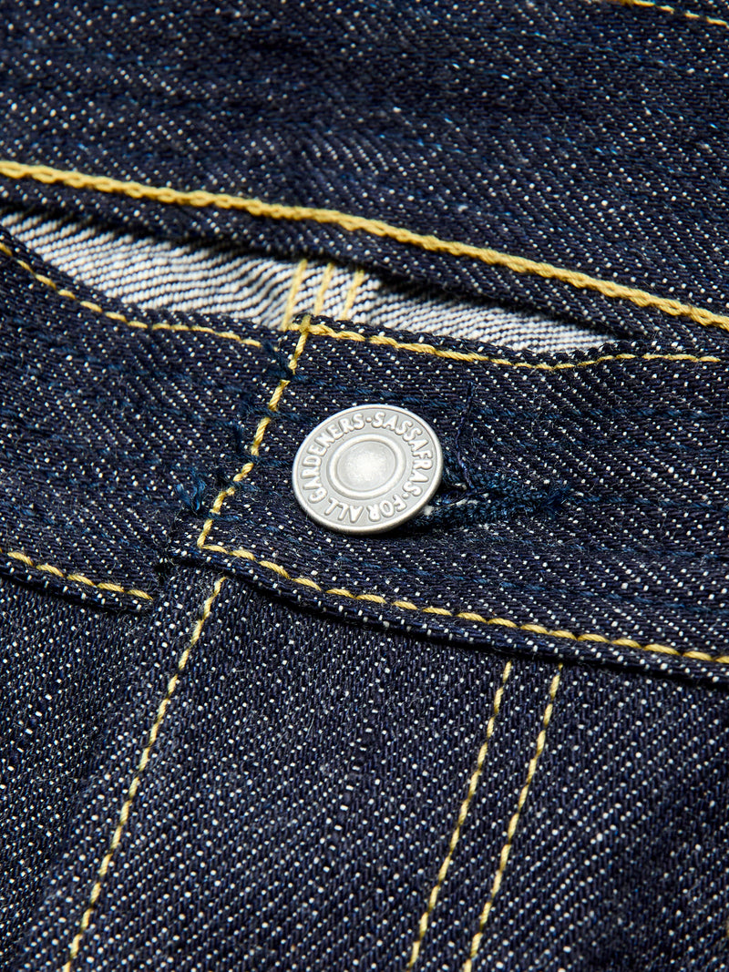 14oz Selvedge Denim Fall Leaf R Stream Pants in Indigo