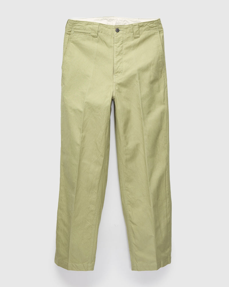 Wide Chino Pants in Light Green