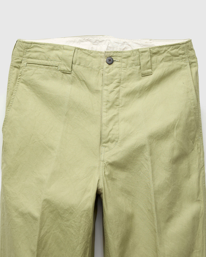 Wide Chino Pants in Light Green
