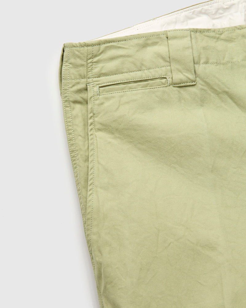 Wide Chino Pants in Light Green