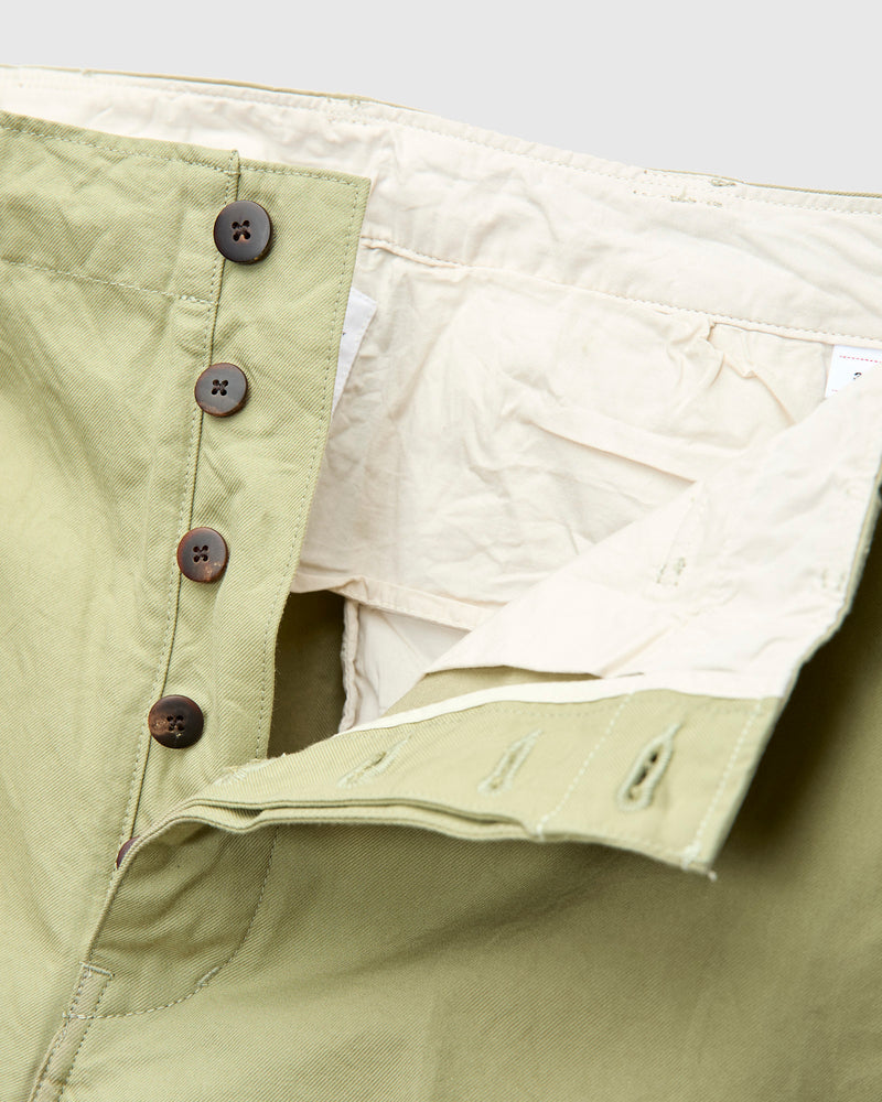 Wide Chino Pants in Light Green
