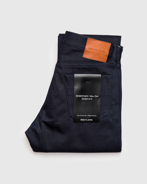 BOM018-N "Grand Indigo – Midnight Edition" 14oz Selvedge Denim - Natural Tapered Fit