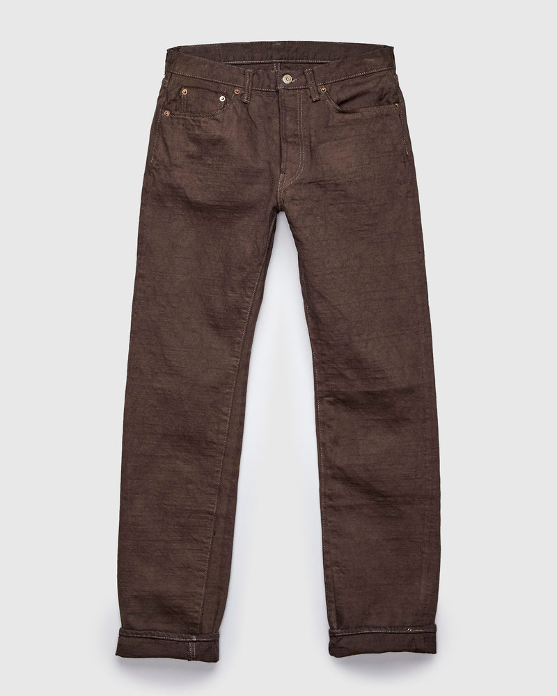 BOS710XX-KU "Shizen" 18oz Kuri Chestnut Selvedge Denim - Slim Straight Fit