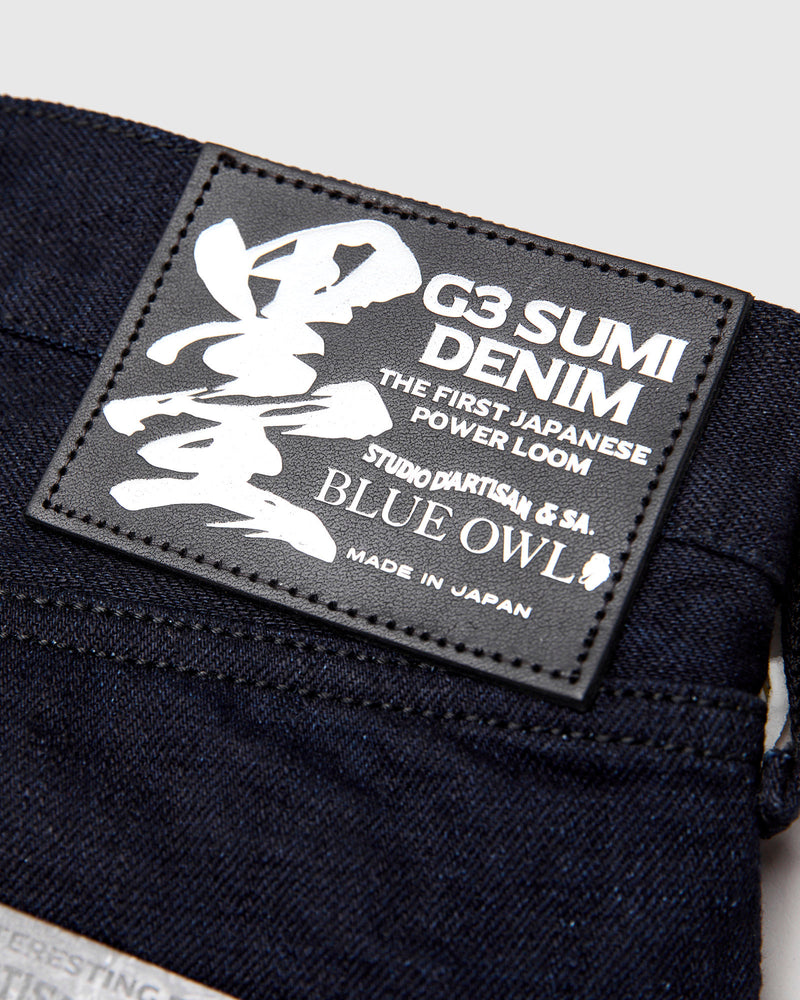 BO-001 "Sumi G3" 14oz Selvedge Denim - Regular Straight Fit
