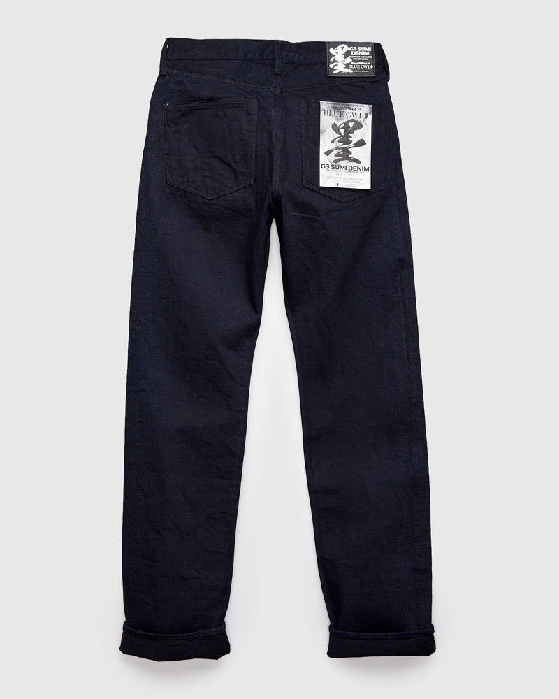 BO-001 "Sumi G3" 14oz Selvedge Denim - Regular Straight Fit