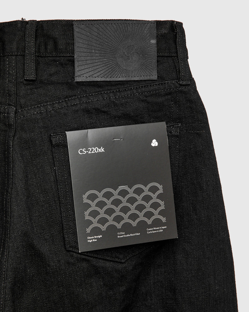 CS-220xk "Black Kibata" 13.25oz Rinsed Selvedge Denim - Classic Straight Fit