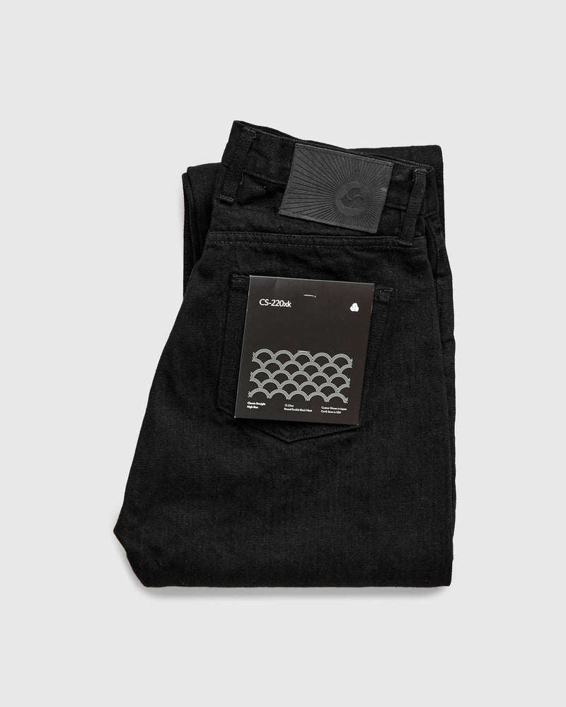 CS-220xk "Black Kibata" 13.25oz Rinsed Selvedge Denim - Classic Straight Fit