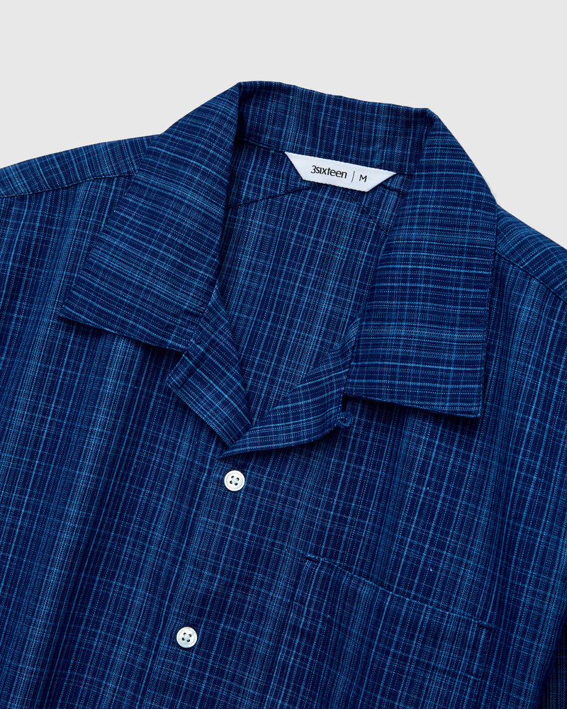 Vacation Shirt in Indigo Microcheck