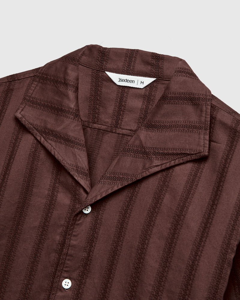 Leisure Shirt in Brick Lace Weave
