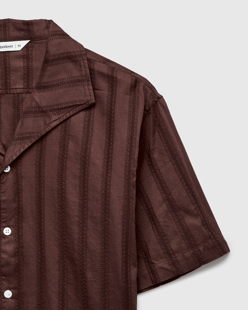 Leisure Shirt in Brick Lace Weave