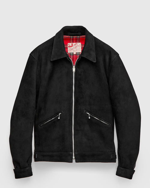 AD-00 Deer Suede Husky Jacket in Black