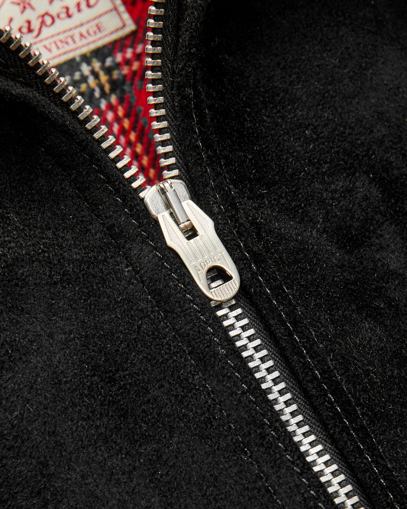 AD-00 Deer Suede Husky Jacket in Black