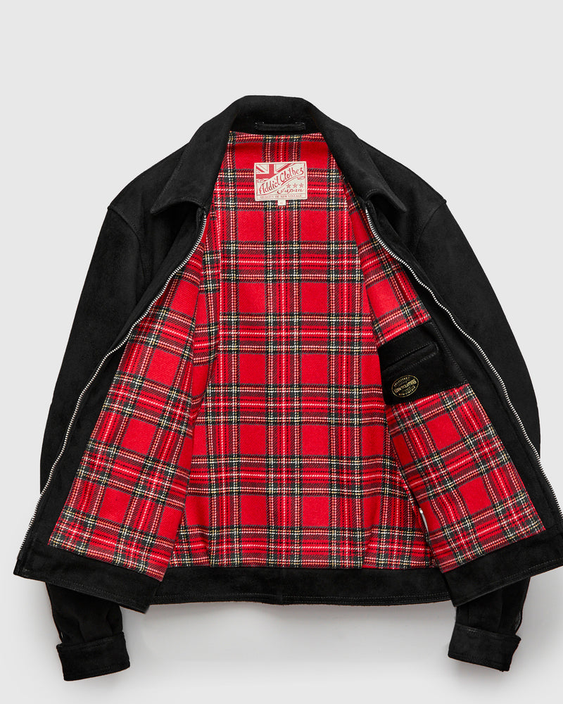 AD-00 Deer Suede Husky Jacket in Black