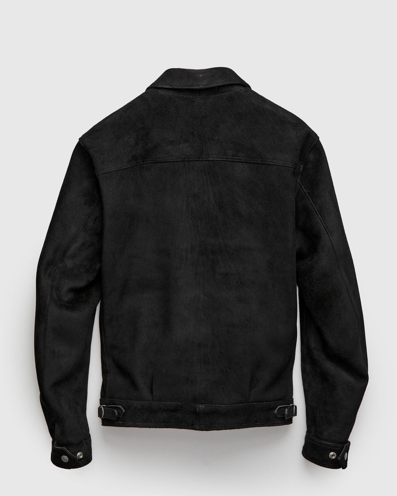 AD-00 Deer Suede Husky Jacket in Black