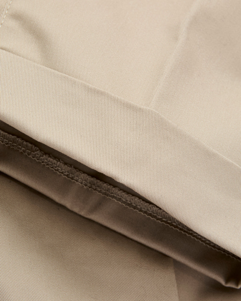 2-Pleat Twill Trousers in Khaki